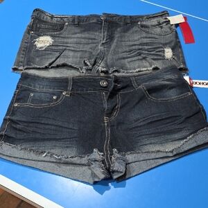 2 Pair JR's Size 13 Jean Shorts